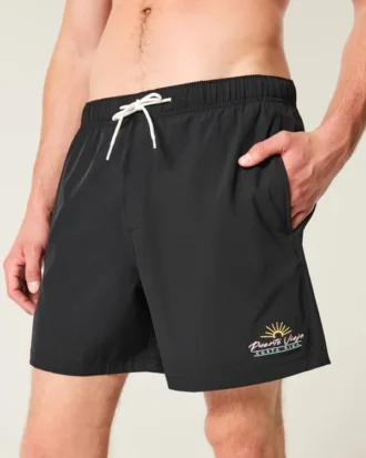 Puerto Viejo Graphic Mid-Thigh Volley Badehose