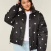 Pufferjacke mit Reißverschlussmuster Pufferjacke mit Reißverschlussmuster