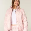 Pufferjacke mit Reißverschlussmuster Pufferjacke mit Reißverschlussmuster