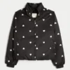 Pufferjacke mit Reißverschlussmuster Pufferjacke mit Reißverschlussmuster