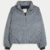 Pufferjacke mit Reißverschlussmuster Pufferjacke mit Reißverschlussmuster