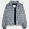 Pufferjacke mit Reißverschlussmuster Pufferjacke mit Reißverschlussmuster