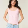 Pullover-Tanktop mit Bindeband vorne Pullover-Tanktop mit Bindeband vorne