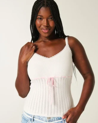 Pullover-Tanktop mit Bindeband vorne