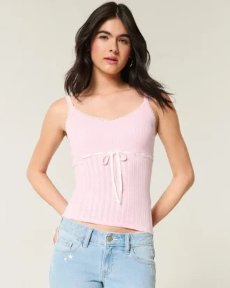 Pullover-Tanktop mit Bindeband vorne