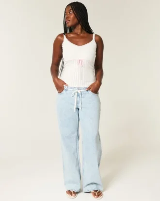 Pullover-Tanktop mit Bindeband vorne