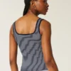Rippstrick-Tanktop mit Rundhalsausschnitt