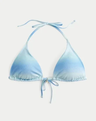 Schimmerndes Multi-Way-Triangel-Bikini-Oberteil