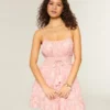 Schimmerndes Smok-Minikleid