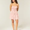 Schimmerndes Smok-Minikleid
