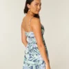 Schimmerndes Smok-Minikleid