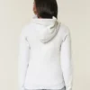 Schmal geschnittener Hoodie mit Reißverschluss und Streifenmuster Schmal geschnittener Hoodie mit Reißverschluss und Streifenmuster