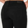 Schwarze Bootcut-Jeans mit niedriger Leibhöhe