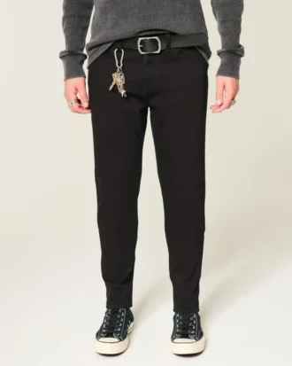 Schwarze, farbechte Athletic Skinny Jeans