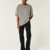 Schwarze, nicht ausbleichende Straight-Jeans Schwarze, nicht ausbleichende Straight-Jeans