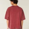 Schweres, baggy geschnittenes, kurzes Football-T-Shirt mit Grafikprint Schweres, baggy geschnittenes, kurzes Football-T-Shirt mit Grafikprint
