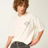 Schweres, baggy, kurzes Los Angeles Graphic Football T-Shirt Schweres, baggy, kurzes Los Angeles Graphic Football T-Shirt