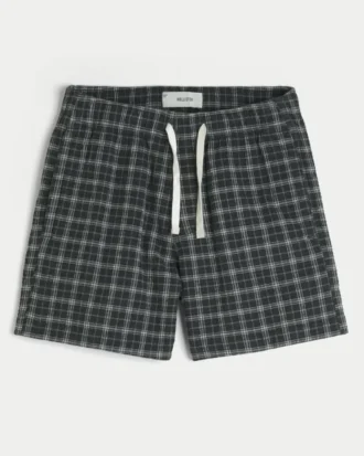 Seersucker-Shorts mit mittlerer Beinlänge zum Hineinschlüpfen