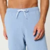 Seersucker-Volley-Badehose, mittellang