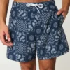 Seersucker-Volley-Badehose, mittellang Seersucker-Volley-Badehose, mittellang