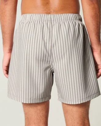 Seersucker-Volley-Badehose, mittellang