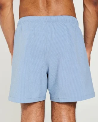 Seersucker-Volley-Badehose, mittellang