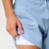 Seersucker-Volley-Badehose, mittellang