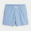 Seersucker-Volley-Badehose, mittellang