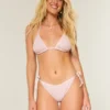 Sequin Crochet-Style Side Tie Cheeky Bikini Bottom