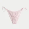 Sequin Crochet-Style Side Tie Cheeky Bikini Bottom
