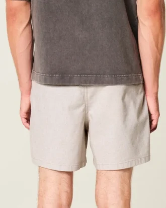 Shorts aus Leinenmischung, mittellang