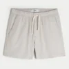 Shorts aus Leinenmischung, mittellang