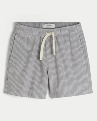 Shorts aus Leinenmischung, mittellang, zum Hineinschlüpfen