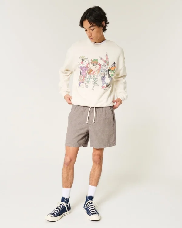 Shorts aus Leinenmischung, mittellang, zum Hineinschlüpfen Shorts aus Leinenmischung, mittellang, zum Hineinschlüpfen
