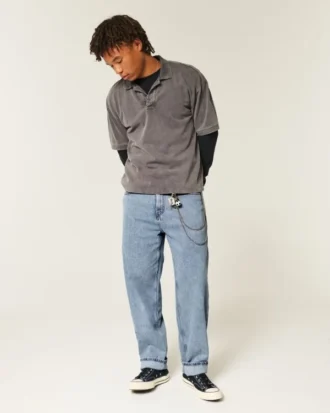 Skater-Baggy-Jeans in mittlerer Waschung