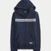 Slim Striped 1998 Graphic Zip-Up Hoodie Slim Striped 1998 Graphic Zip-Up Hoodie