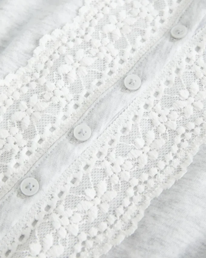 Spitzen-Detail-Peplum-Top Spitzen-Detail-Peplum-Top