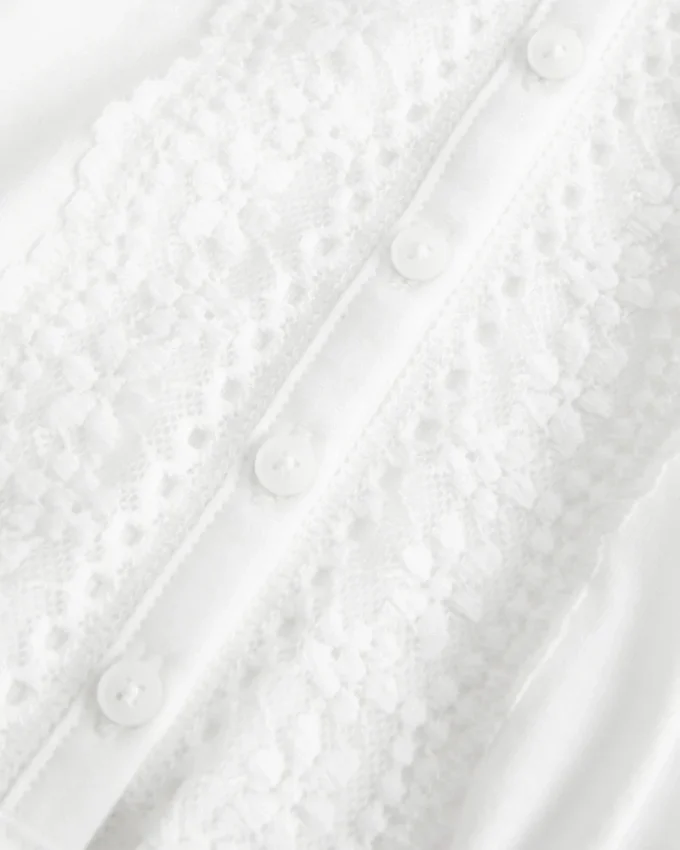 Spitzen-Detail-Peplum-Top Spitzen-Detail-Peplum-Top