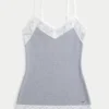 Spitzenbesetztes Layering-Top
