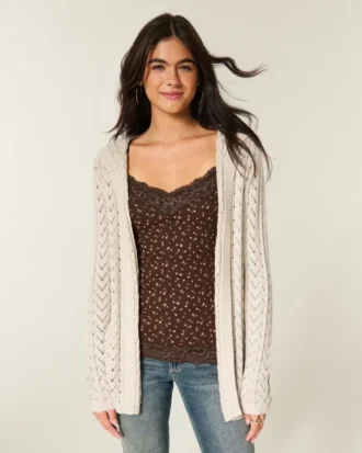 Stitchy Kapuzencardigan ohne Verschluss Stitchy Kapuzencardigan ohne Verschluss