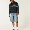 Superbaggy-Cargoshorts aus mittelblau gewaschenem Denim Superbaggy-Cargoshorts aus mittelblau gewaschenem Denim