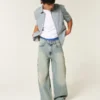 Superbaggy-Jeans in mittlerer Waschung