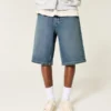 Superbaggy-Jeansshorts in dunkler Waschung, knielang Superbaggy-Jeansshorts in dunkler Waschung, knielang