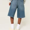 Superbaggy-Jeansshorts in dunkler Waschung, knielang Superbaggy-Jeansshorts in dunkler Waschung, knielang