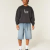 Superbaggy-Jeansshorts in mittlerer Waschung Superbaggy-Jeansshorts in mittlerer Waschung