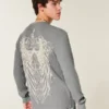 Thermoshirt mit Rosen- und Engelsflügel-Motiv Thermoshirt mit Rosen- und Engelsflügel-Motiv