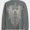 Thermoshirt mit Rosen- und Engelsflügel-Motiv Thermoshirt mit Rosen- und Engelsflügel-Motiv