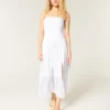 Trägerloses, besticktes Maxikleid Trägerloses, besticktes Maxikleid