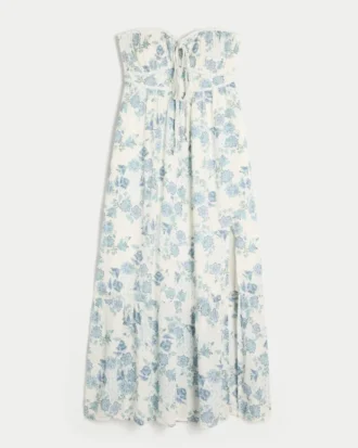 Trägerloses, geflochtenes Maxikleid Trägerloses, geflochtenes Maxikleid