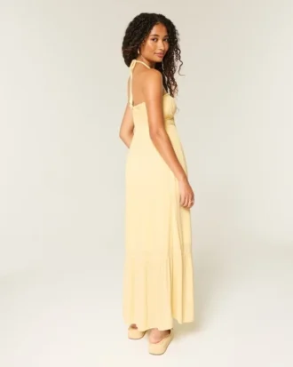 Trägerloses, geflochtenes Maxikleid